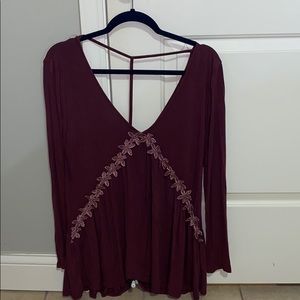Floral Altar’d State Maroon Longsleeve